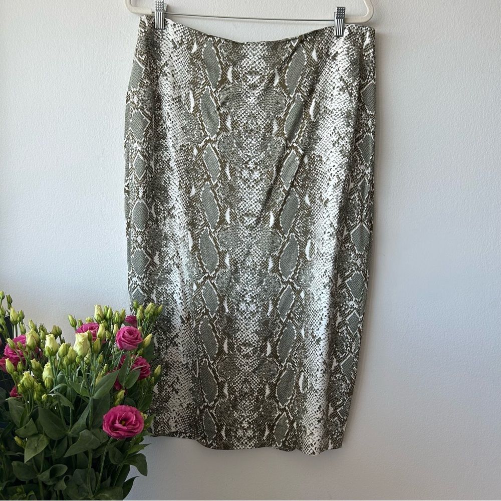 Diane von Furstenberg  Kara Snake printed pencil skirt size 14